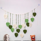 Handwoven Wool Leaf Pattern Macrame Wall Hanging