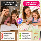Handwriting Practice Notebook Set Reusable Tracing Pen & Refills