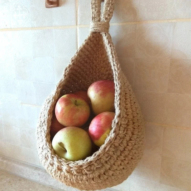 Hanging Basket Handmade Hemp Rope Open Woven