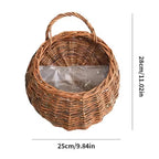 Hanging Basket Handmade Rattan Water-Resistant Lining Three Sizes