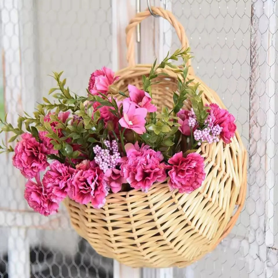 Hanging Basket Handmade Rattan Water-Resistant Lining Three Sizes