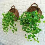 Hanging Basket Handmade Rattan Water-Resistant Lining Three Sizes
