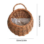 Hanging Basket Handmade Rattan Water-Resistant Lining Three Sizes