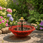 Hanging Bird Bath Solar-Powered 9.5 Inch Bowl
