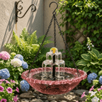 Hanging Bird Bath Solar-Powered 9.5 Inch Bowl