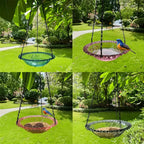 Hanging Bird Feeder Double-Bowl Weather-Resistant Chain Included