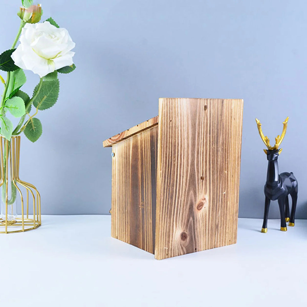 Hanging Birdhouse Solid Wood Side Cleaning Door