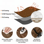 Hanging Chair Cover Waterproof UV-Resistant Zipper Closure