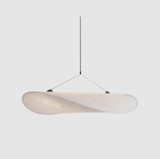 Hanging Chandelier Japandi Silk & Metal Soft Mood Lighting