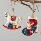 Hanging Christmas Stockings Moose & Tree Set of 2