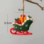 Hanging Christmas Stockings Moose & Tree Set of 2