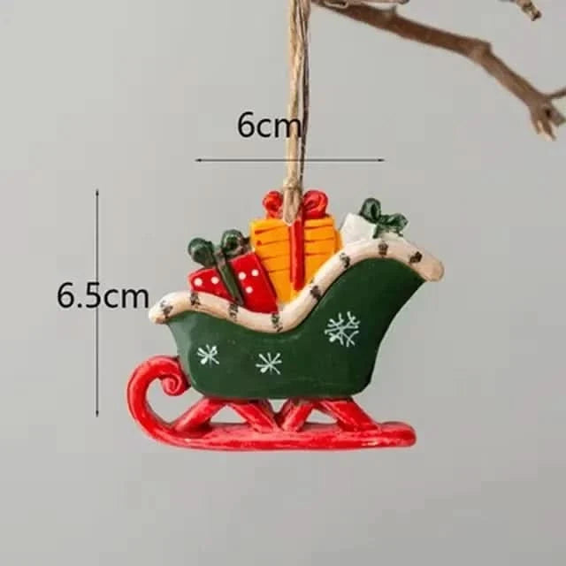Hanging Christmas Stockings Moose & Tree Set of 2