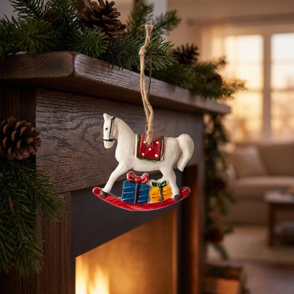 Hanging Christmas Stockings Moose & Tree Set of 2