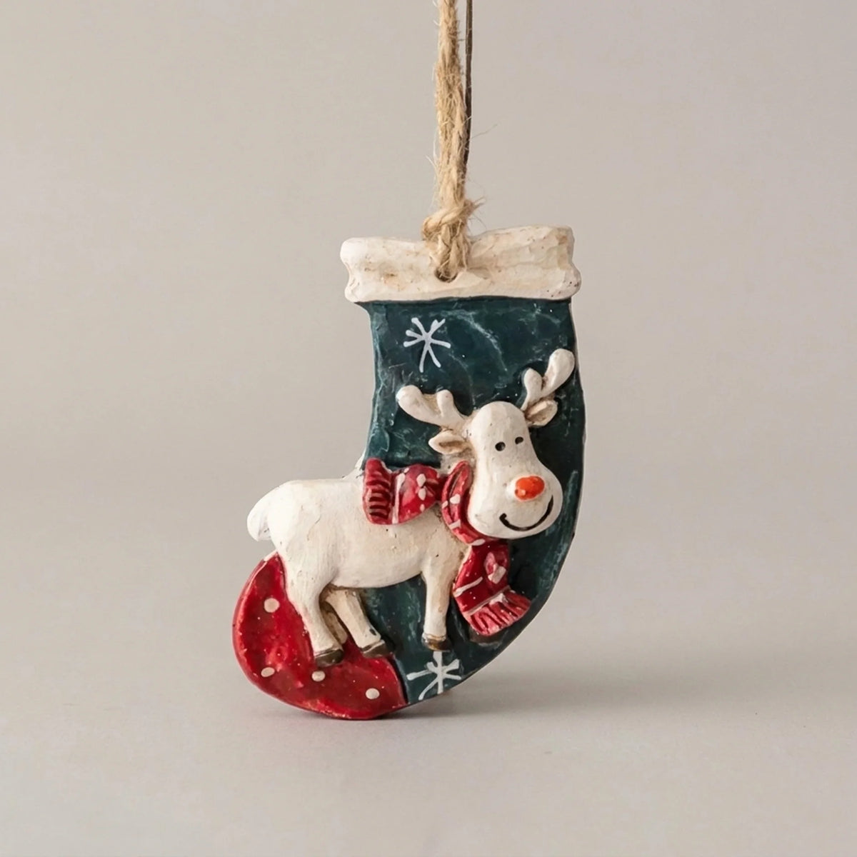 Hanging Christmas Stockings Moose & Tree Set of 2