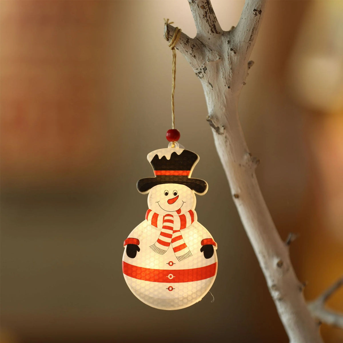 Hanging Decoration LED Snowflake Santa Motif