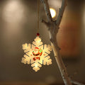 Hanging Decoration LED Snowflake Santa Motif