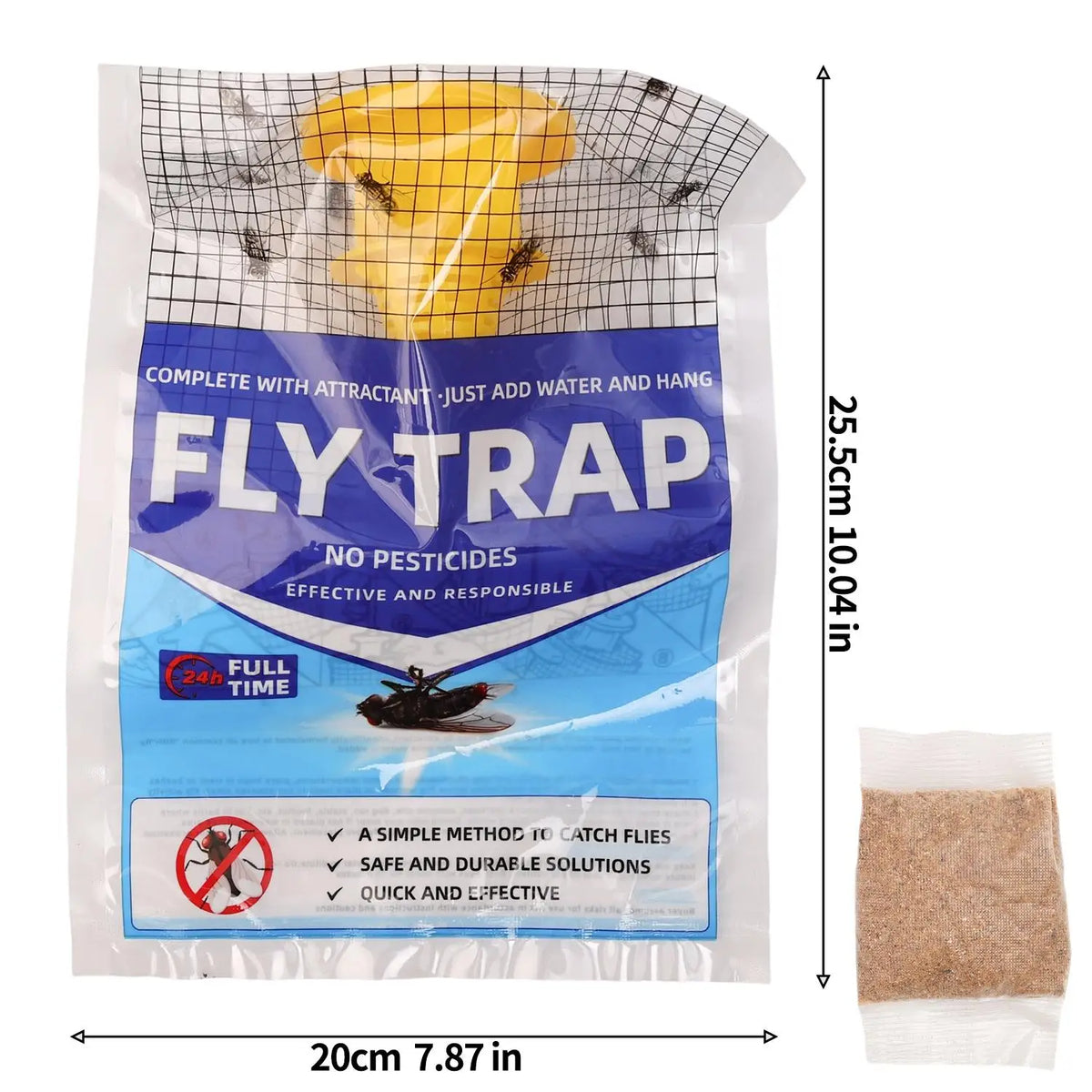 Hanging Fly Trap Disposable Water Soluble Bait