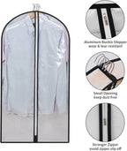Hanging Garment Cover Set PEVA Water-Resistant Full-Length Zipper 24-Pack
