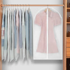 Hanging Garment Cover Set PEVA Water-Resistant Full-Length Zipper 24-Pack