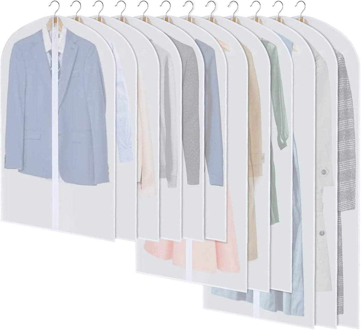 Hanging Garment Covers Full-Length Zipper Water-Resistant PEVA