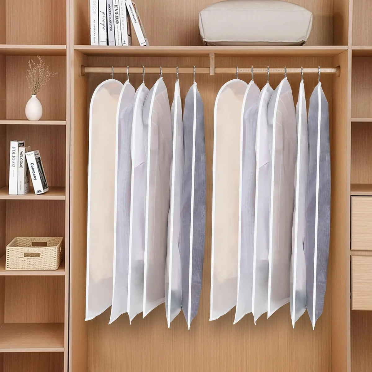 Hanging Garment Covers Full-Length Zipper Water-Resistant PEVA