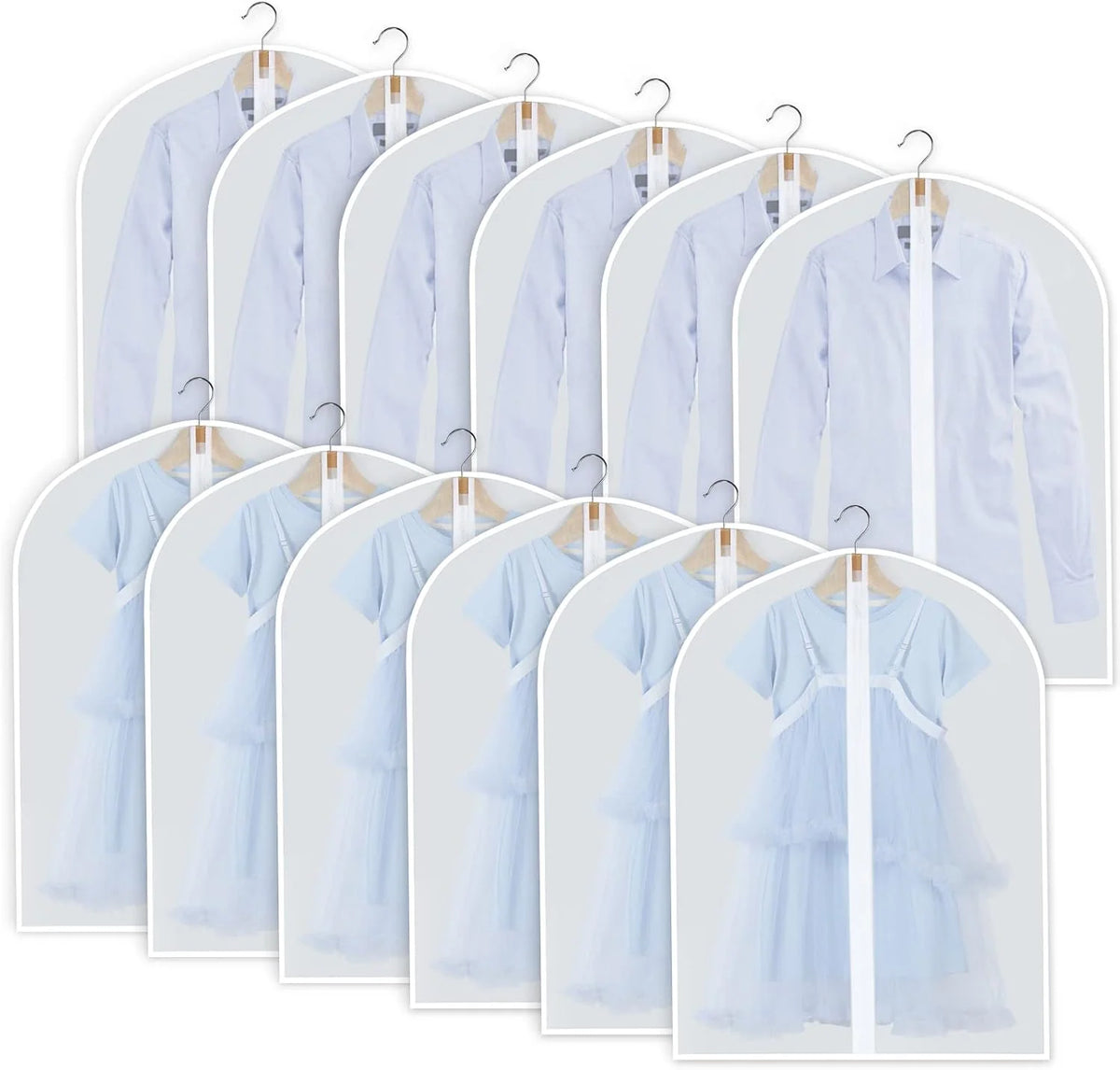 Hanging Garment Covers Full-Length Zipper Water-Resistant PEVA