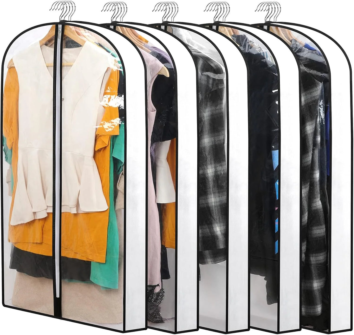Hanging Garment Covers Full-Length Zipper Water-Resistant PEVA