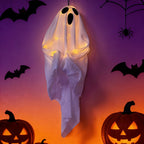 Hanging Ghost Decoration Floating Fabric Warm White LED