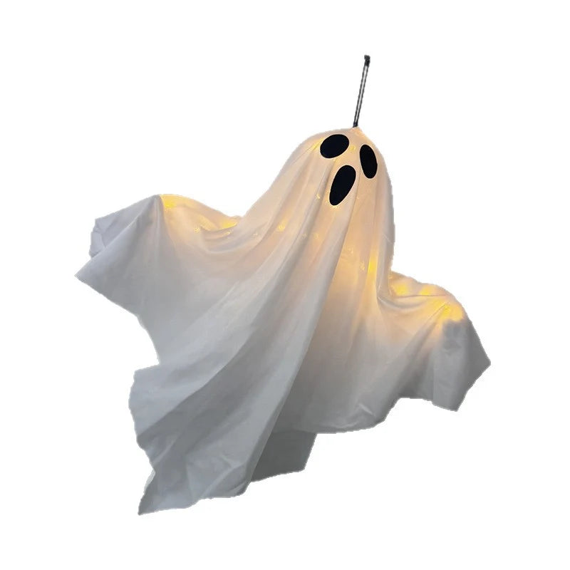 Hanging Ghost Decoration Floating Fabric Warm White LED