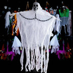 Hanging Ghost Decoration Realistic Skull Weather-Resistant Fabric Easy Install