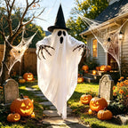 Hanging Ghost Decoration Warm LED & Movable Skeleton Arms