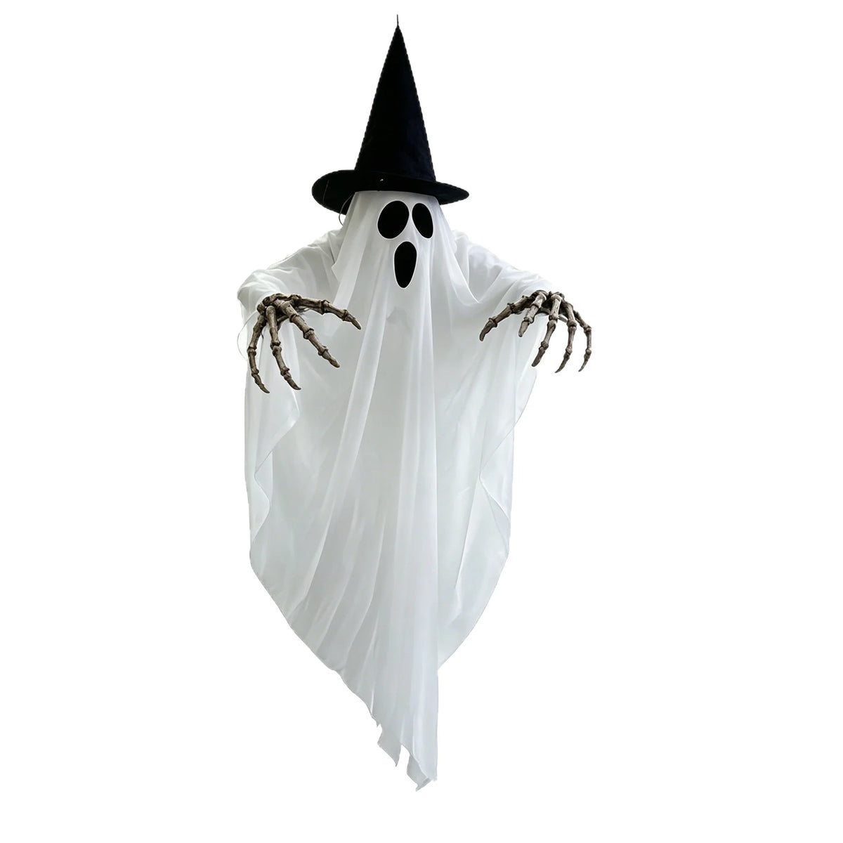 Hanging Ghost Decoration Warm LED & Movable Skeleton Arms