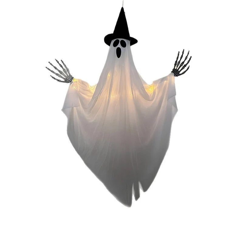 Hanging Halloween Ghost Decoration LED-Lit Draped Fabric Indoor Outdoor