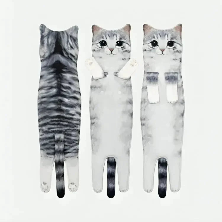 Hanging Hand Towel Microfiber Quick-Dry Cat Print