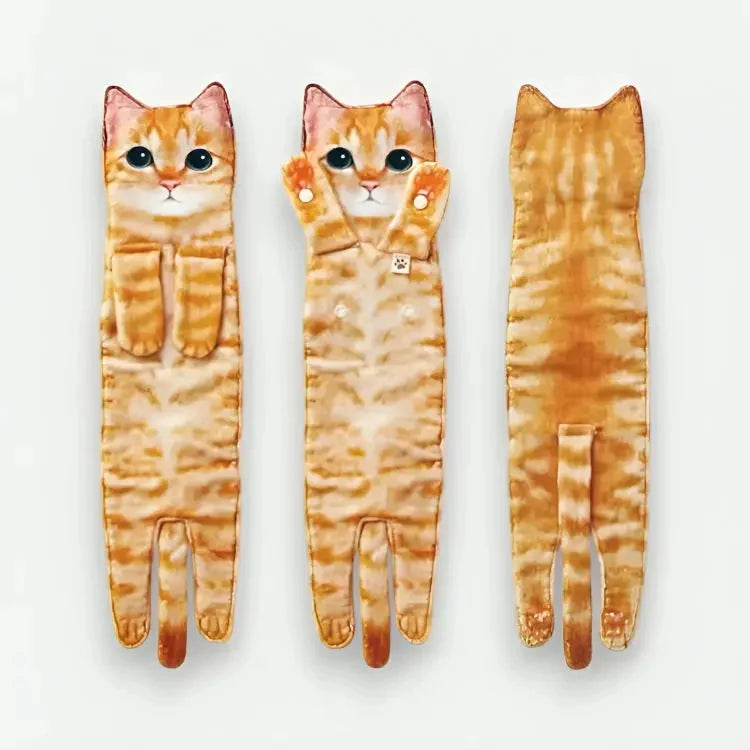 Hanging Hand Towel Microfiber Quick-Dry Cat Print