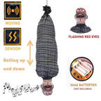 Hanging Horror Figure LED Eyes & Eerie Sound Battery-Operated