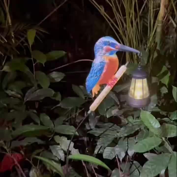 Hanging Lantern Hummingbird Design Solar-Powered & Weatherproof