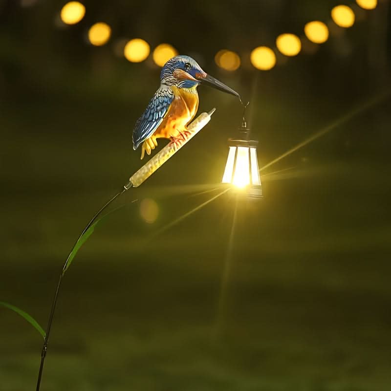 Hanging Lantern Hummingbird Design Solar-Powered & Weatherproof