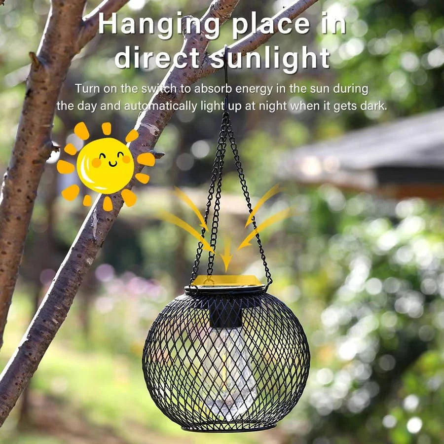 Hanging Lantern Solar Weatherproof Automatic