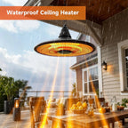 Hanging Patio Heater 1500W Infrared Weatherproof Remote Control
