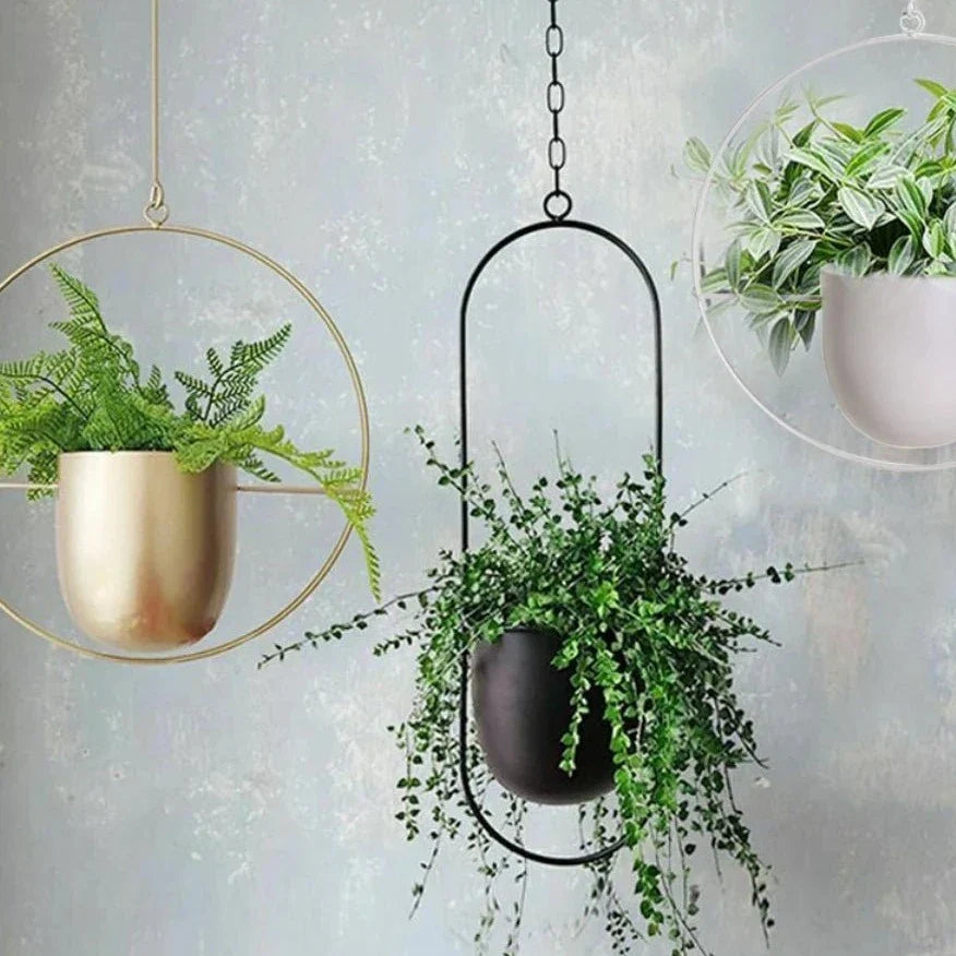 Hanging Plant Pot Floating Metal Ring & Anti-Rust Coating