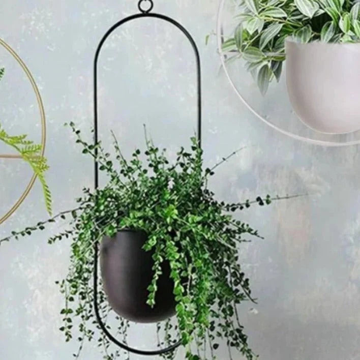 Hanging Plant Pot Floating Metal Ring & Anti-Rust Coating