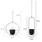 Hanging Plant Pot Floating Metal Ring & Anti-Rust Coating