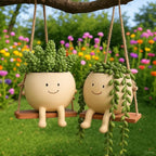 Hanging Planter Weather-Resistant Resin Integrated Hanger