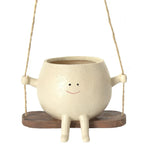 Hanging Planter Weather-Resistant Resin Integrated Hanger
