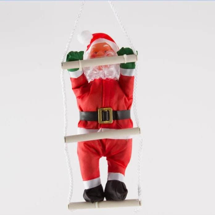 Hanging Santa Figure Realistic Indoor & Outdoor 10 Inch