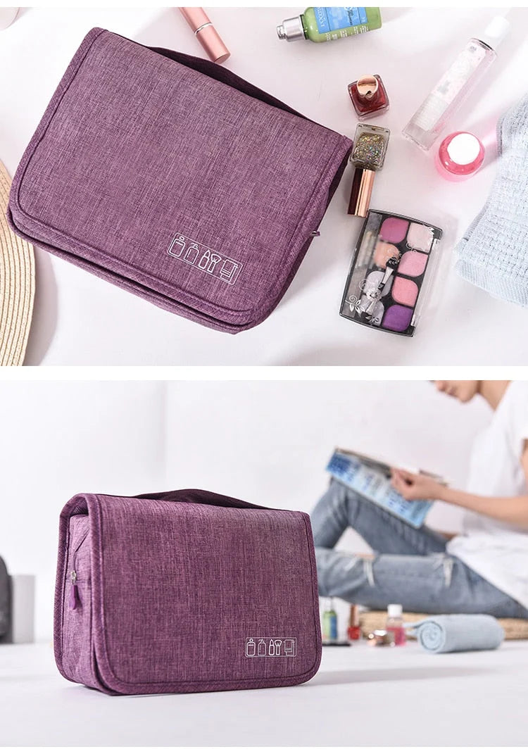 Hanging Toiletry Bag Water-Resistant & Leakproof Multiple Compartments