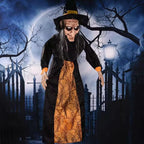 Hanging Witch Doll Life-Size Red LED Eyes & Sounds