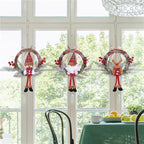 Hanging Wreath Santa & Holly Artificial Pine
