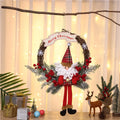 Hanging Wreath Santa & Holly Artificial Pine